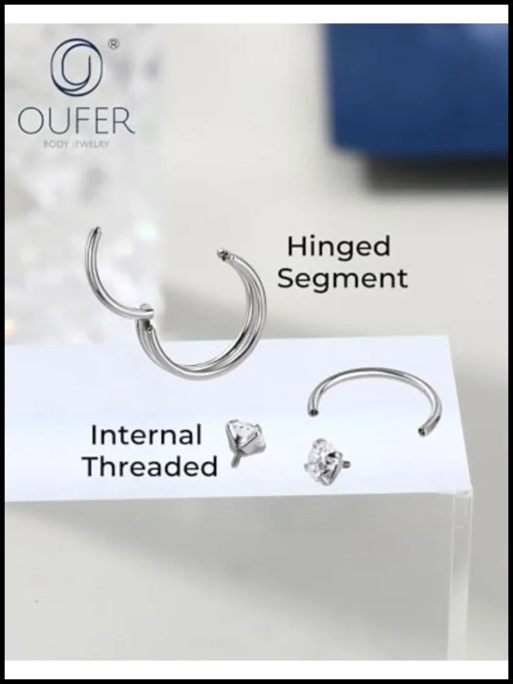 20G 316L Surgical Steel Nose Rings Hoops Set of 2